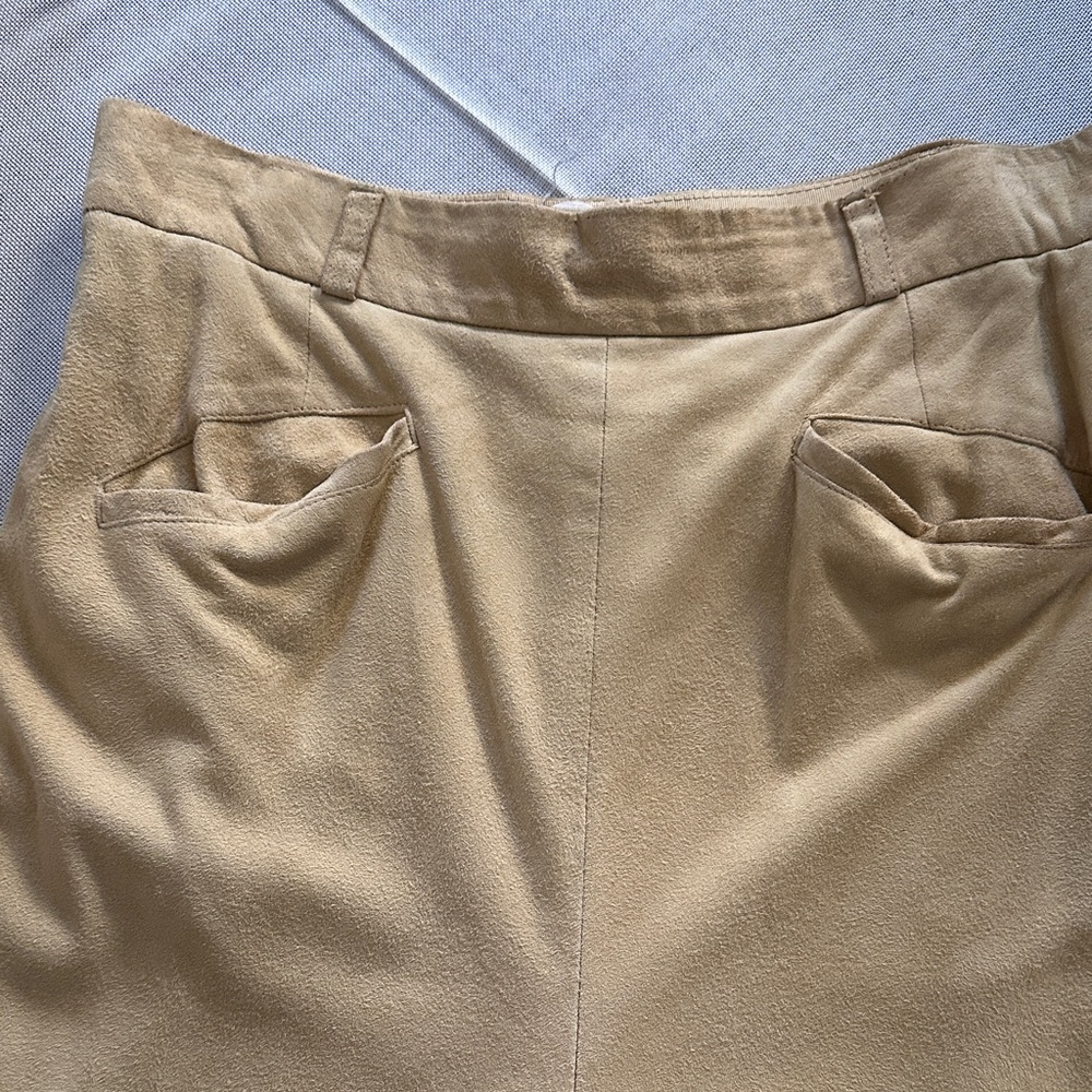 Calvin Klein Beige Suede riding pants